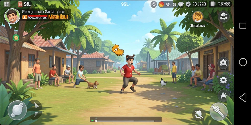 Tangkapan layar gameplay 9SL yang menarik dan penuh warna.