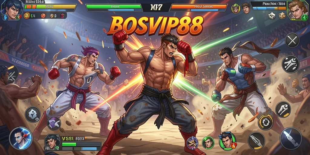 Gameplay BOSVIP88 yang seru dan menegangkan saat pertarungan.