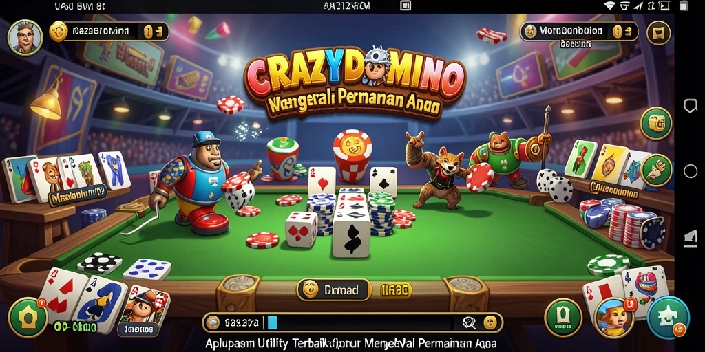 Tampilan antarmuka pengguna <strong>CRAZYDOMINO</strong> yang sederhana dan intuitif.
