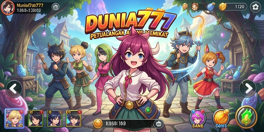 Gameplay seru dan karakter anime yang menawan di DUNIA777.