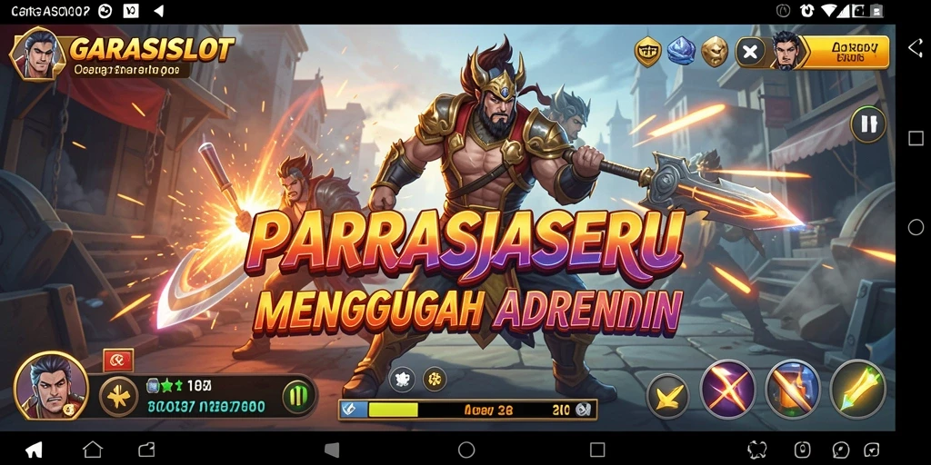 Tangkapan layar menampilkan pertarungan menegangkan di GARASISLOT.