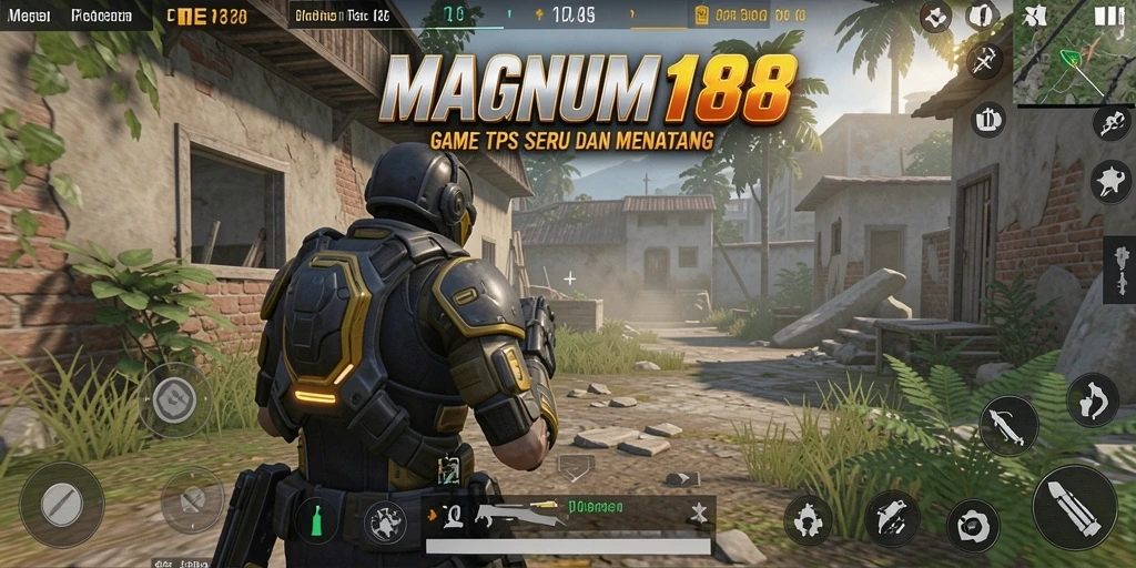 Screenshot utama MAGNUM188 menampilkan aksi seru di gameplay TPS.