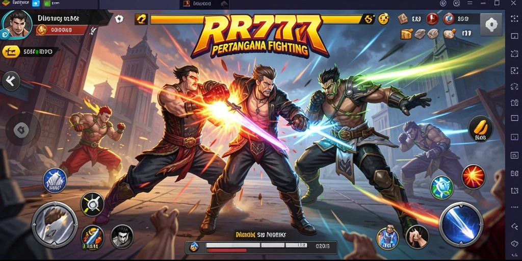 Tampilan aksi mendebarkan dari gameplay Fighting di RR777.