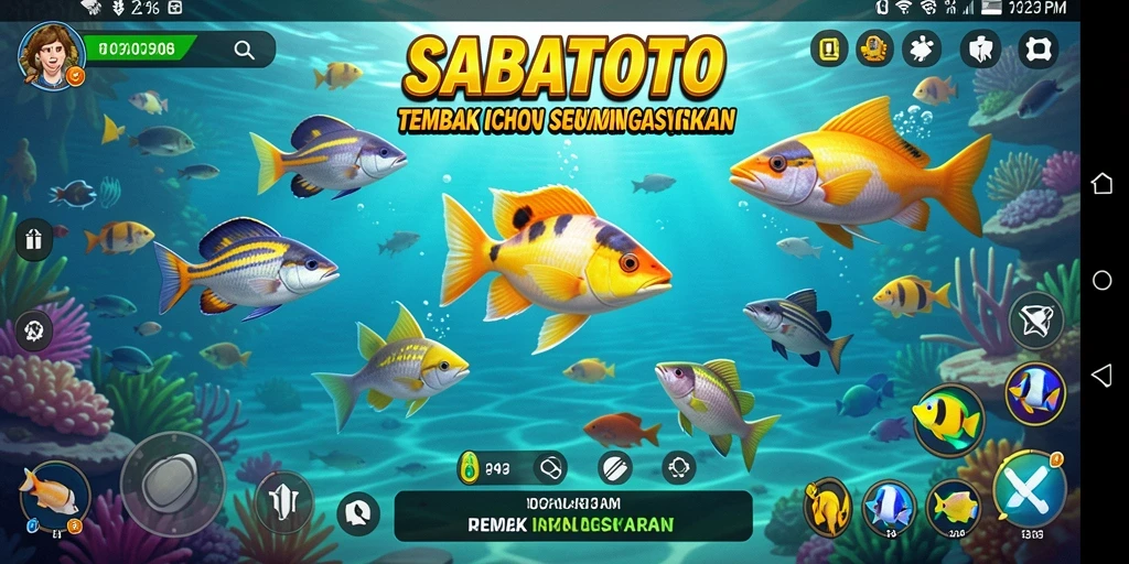Tampilan gameplay SABATOTO yang penuh warna dan dinamis.